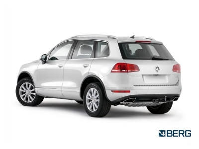 Фаркоп для Volkswagen Touareg 2010-2018, Audi Q7 2006-2015, Porsche Cayenne 2010-2017 крепление шара на двух болтах