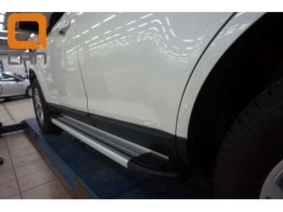 Пороги алюминивые Brilliant Silver Турция для Mazda CX-7 2006-2013