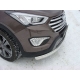 Защита переднего бампера овальная 75-42 мм ТСС для Hyundai Santa Fe Grand 2014-2016