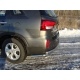 Защита заднего бампера овальная 75-42 мм ТСС для Kia Sorento 2012-2020