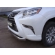 Защита передняя овальная 75-42 мм ТСС для Lexus GX460 2014-2019