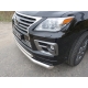 Накладка решётки радиатора 16 мм ТСС для Lexus LX-570 Sport 2014-2021