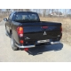 Защита заднего бампера уголки 76 мм ТСС для Mitsubishi L200 2014-2015