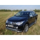 Защита передняя двойная 76-75 мм ТСС для Mitsubishi L200 2015-2019