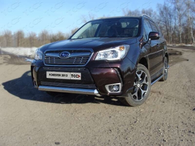 Накладка решётки радиатора средняя 12 мм ТСС для Subaru Forester SJ 2013-2016