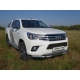 Пороги с площадкой нержавеющий лист 60 мм ТСС для Toyota Hilux 2015-2021