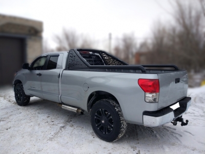 Защита кузова пикапа 76 мм для Doublecab long чёрная для Toyota Tundra 2006-2013