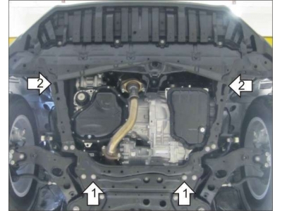 Защита картера и КПП Мотодор сталь 2 мм для Toyota RAV4 2013-2019 72503
