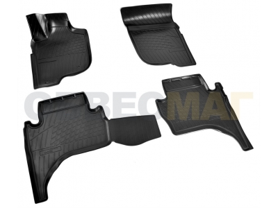 Коврики в салон Norplast полиуретан чёрные для Mitsubishi L200 2015-2021