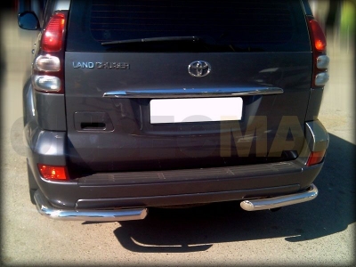 Защита задняя уголки 76 мм для Toyota Land Cruiser 200 2013-2015