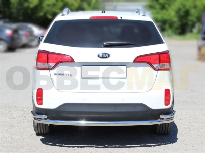 Защита задняя с уголками 60-43 мм для Kia Sorento 2012-2020