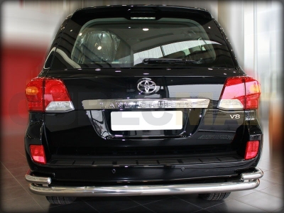 Защита задняя с уголками 76-53 мм для Toyota Land Cruiser 200 2012-2013