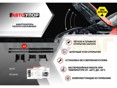 Амортизаторы капота Автоупор, 2 шт. для Skoda Karoq 2020-2021
