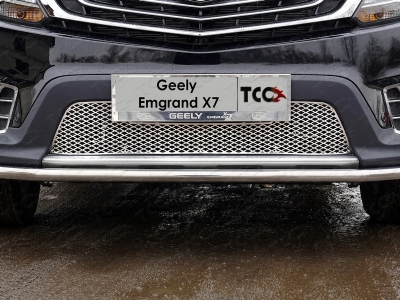 Защита переднего бампера 42 мм ТСС для Geely Emgrand X7 2018-2021