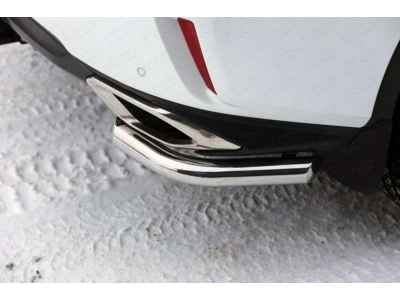 Защита задняя уголки 60 мм ТСС для Lexus RX-200t/350/450h 2015-2021