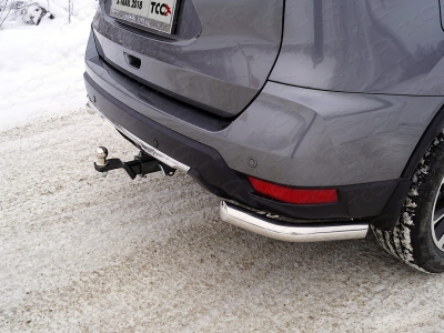 Защита задняя уголки 60 мм ТСС для Nissan X-Trail T32 2018-2021