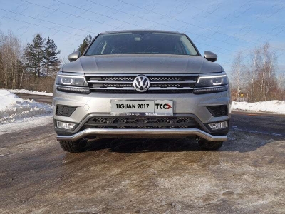Защита переднего бампера для Offroad 60 мм ТСС для Volkswagen Tiguan 2016-2021