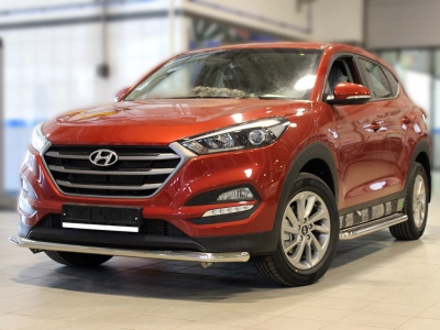 Защита переднего бампера 53 мм для Hyundai Tucson 2018-2021
