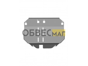 Защита картера и коробки передач для TOYOTA Probox 2014-н.в. 1.5 бензин CVT 4WD правое NLZ алюминий, 3 мм, с крепежом / Тойота Пробокс