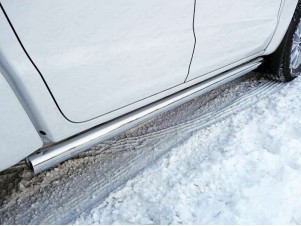 Пороги труба 76 мм для Volkswagen Amarok № VWAMAR17-30