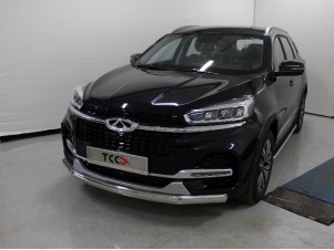 Защита передняя овальная 75х42 мм для Chery Tiggo 8 № CHERTIG820-17