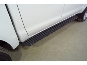 Пороги алюминиевые Slim Line Black 1920 мм для JAC T6 2015 – н.в. JACT621-05B