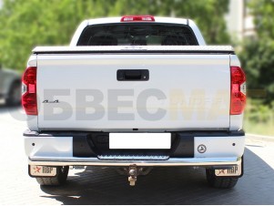 Защита заднего бампера со ступенькой 76 мм для Toyota Tundra № TTU_3.3