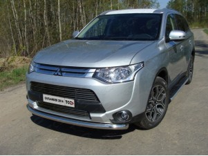Накладка решётки радиатора верхняя 12 мм для Mitsubishi Outlander № MITOUT14-03