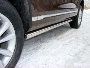Пороги труба 76 мм для Volkswagen Touareg № VWTOUAR14-06
