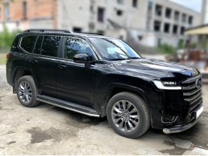Пороги (обвод штатного порога) d-43 для Toyota Land Cruiser 300 2021 – н.в. LCN300_7.1