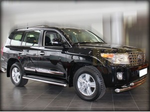 Защита штатного порога 43 мм под порог для Toyota Land Cruiser 200 № LCN 7.1